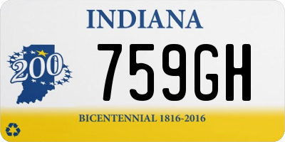 IN license plate 759GH