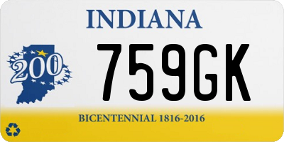 IN license plate 759GK