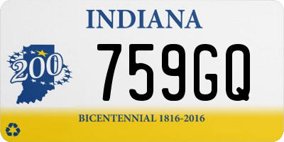 IN license plate 759GQ