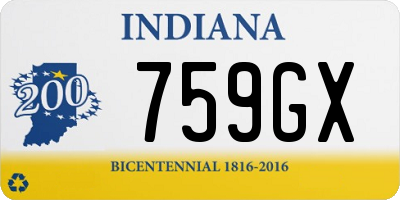 IN license plate 759GX