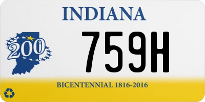 IN license plate 759H