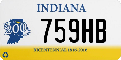 IN license plate 759HB