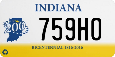 IN license plate 759HO