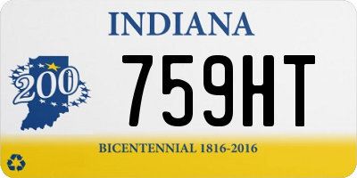 IN license plate 759HT