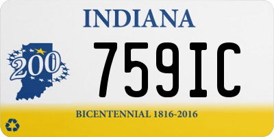 IN license plate 759IC