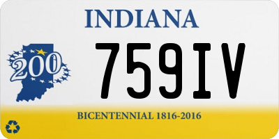 IN license plate 759IV