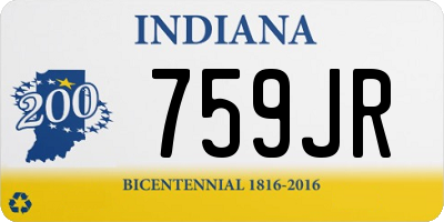 IN license plate 759JR
