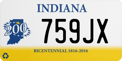 IN license plate 759JX