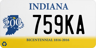 IN license plate 759KA