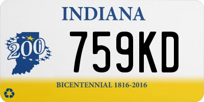 IN license plate 759KD