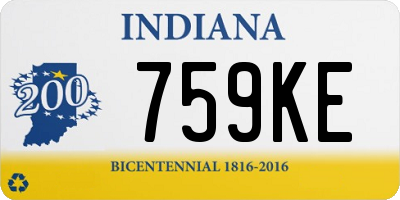 IN license plate 759KE