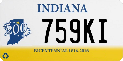 IN license plate 759KI