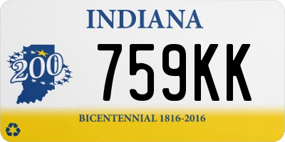 IN license plate 759KK