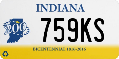 IN license plate 759KS