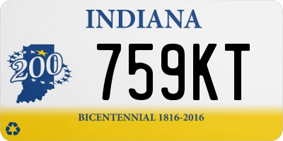 IN license plate 759KT