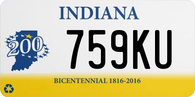 IN license plate 759KU