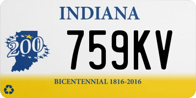 IN license plate 759KV