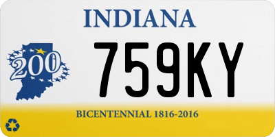 IN license plate 759KY