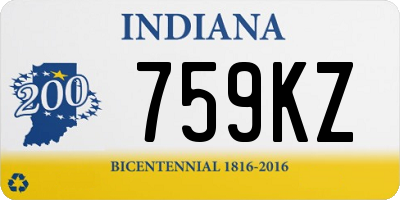 IN license plate 759KZ