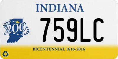 IN license plate 759LC