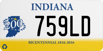 IN license plate 759LD