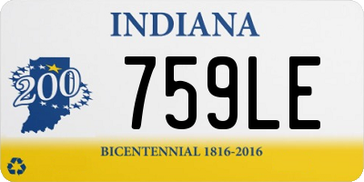 IN license plate 759LE