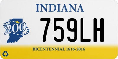 IN license plate 759LH