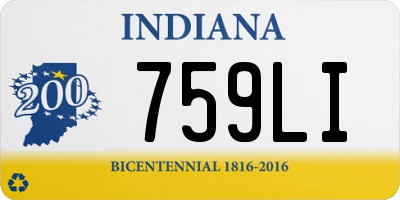 IN license plate 759LI