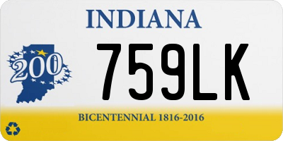 IN license plate 759LK