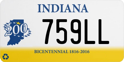 IN license plate 759LL