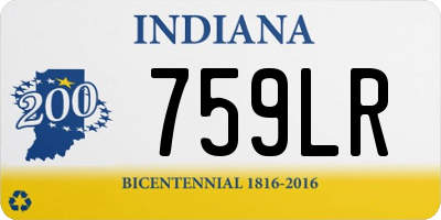 IN license plate 759LR