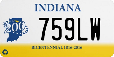 IN license plate 759LW