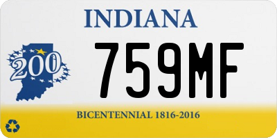 IN license plate 759MF