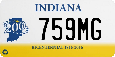 IN license plate 759MG