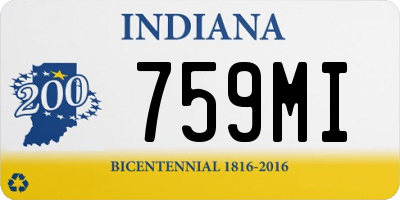 IN license plate 759MI