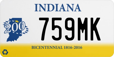 IN license plate 759MK