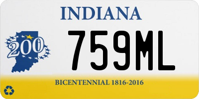 IN license plate 759ML