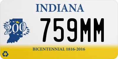 IN license plate 759MM