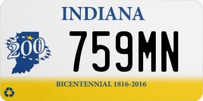 IN license plate 759MN
