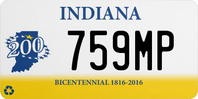 IN license plate 759MP