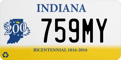 IN license plate 759MY