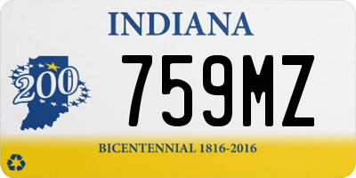 IN license plate 759MZ