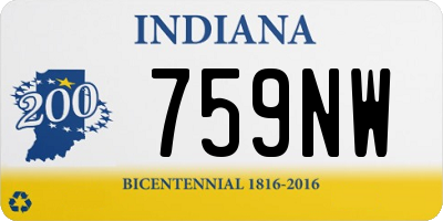 IN license plate 759NW