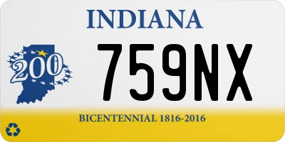 IN license plate 759NX