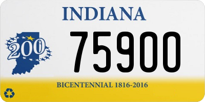 IN license plate 759OO