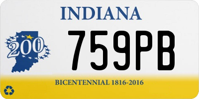 IN license plate 759PB