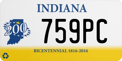 IN license plate 759PC