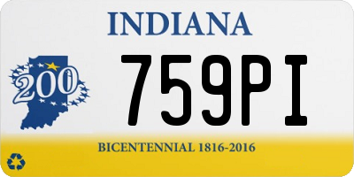 IN license plate 759PI