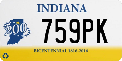 IN license plate 759PK