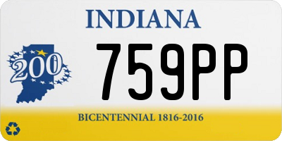 IN license plate 759PP